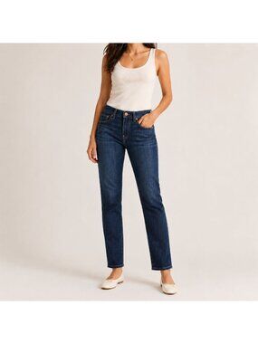 NWT American Eagle Skinny Jeans Dark Wash Low Rise Stretch Size 6 Blue Minimal